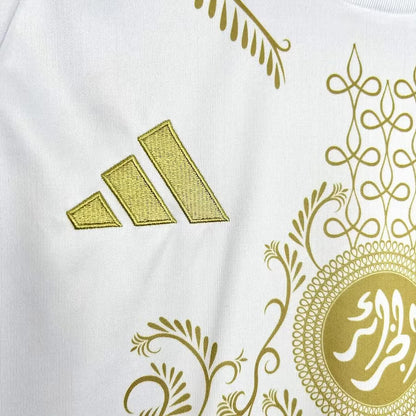 Maillot Football Édition Spéciale Algérie Blanc & Or 2025