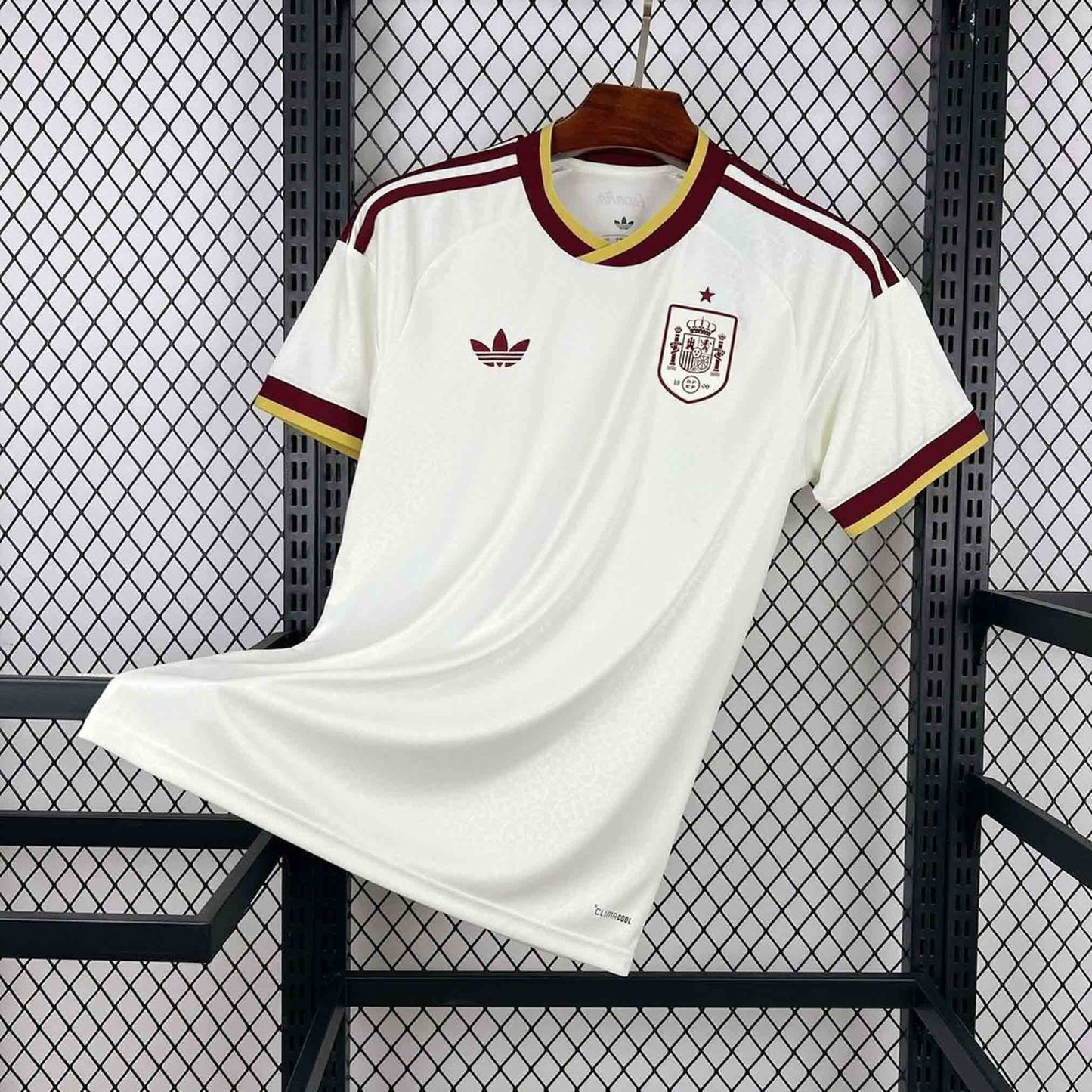 Maillot Espagne Football Extérieur Blanc Bordeaux 2026