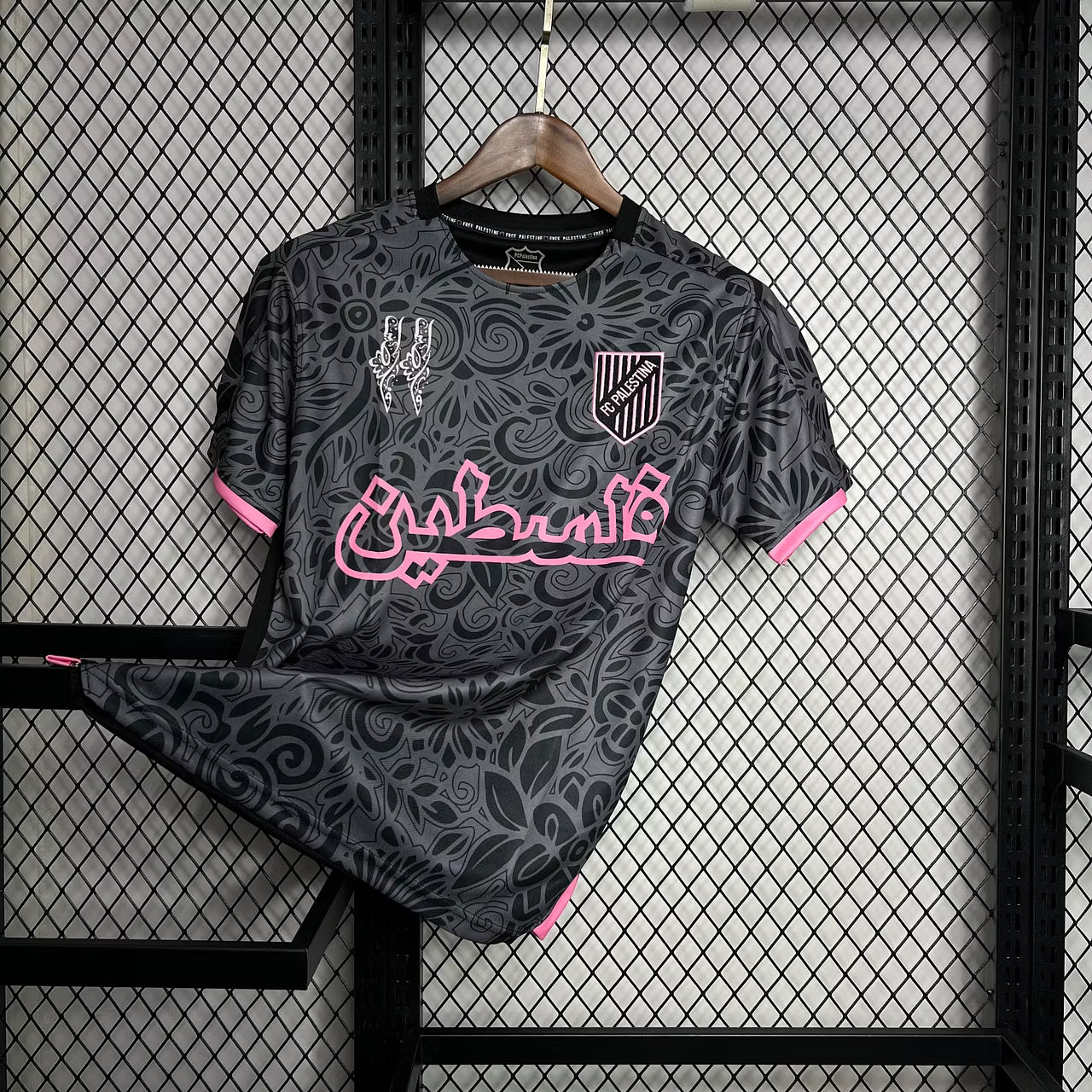Maillot Football Édition Spéciale Palestine Noir Rose 2025